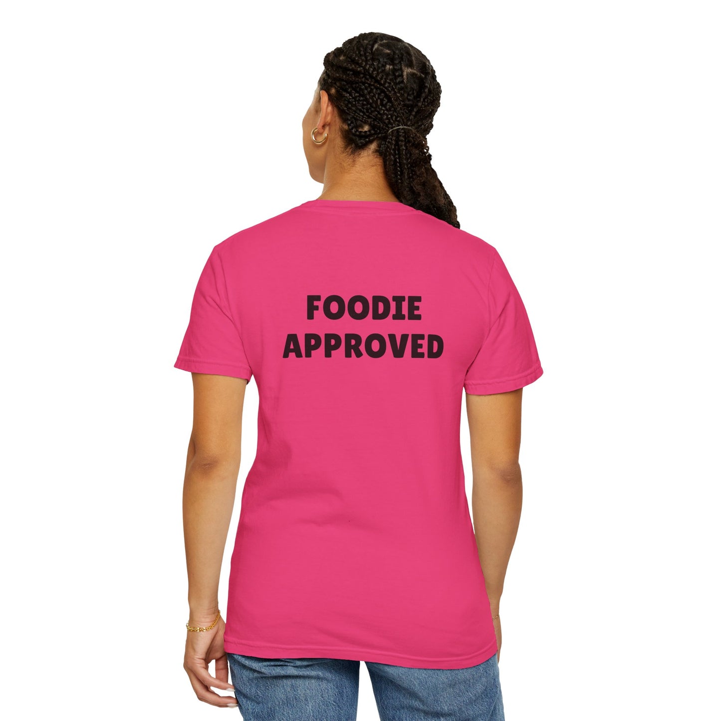 YOEATS Foodie Approved T-shirt (front + back design)