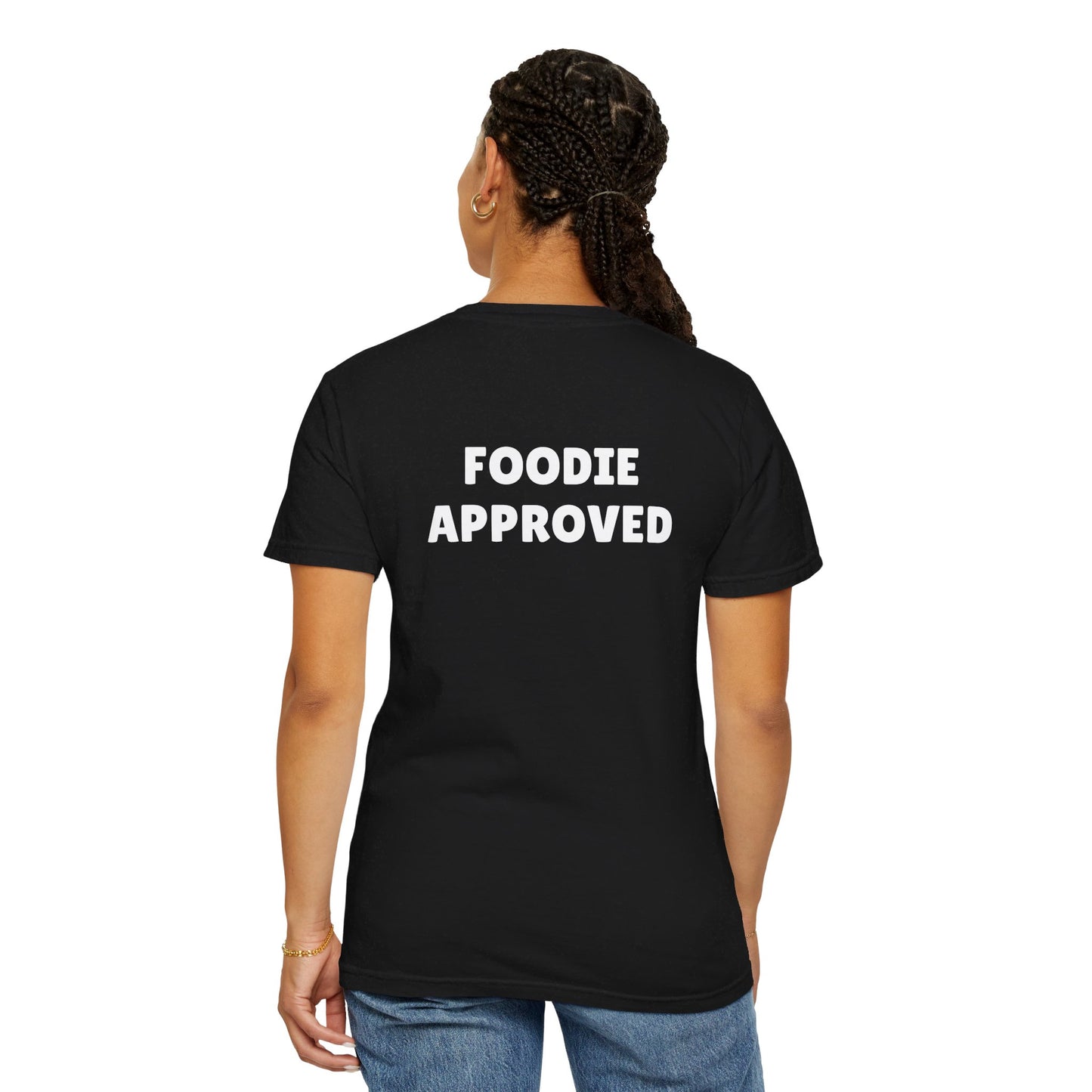 YOEATS Foodie Approved T-shirt (front + back design)