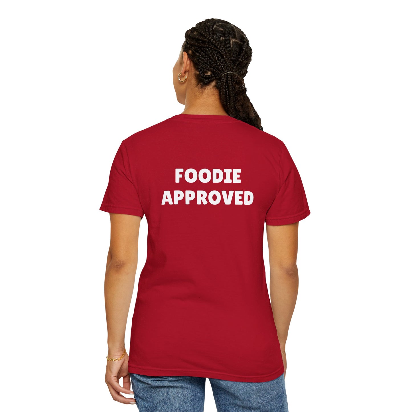 YOEATS Foodie Approved T-shirt (front + back design)